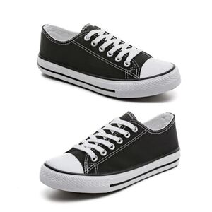Classic Black Kids Sneakers